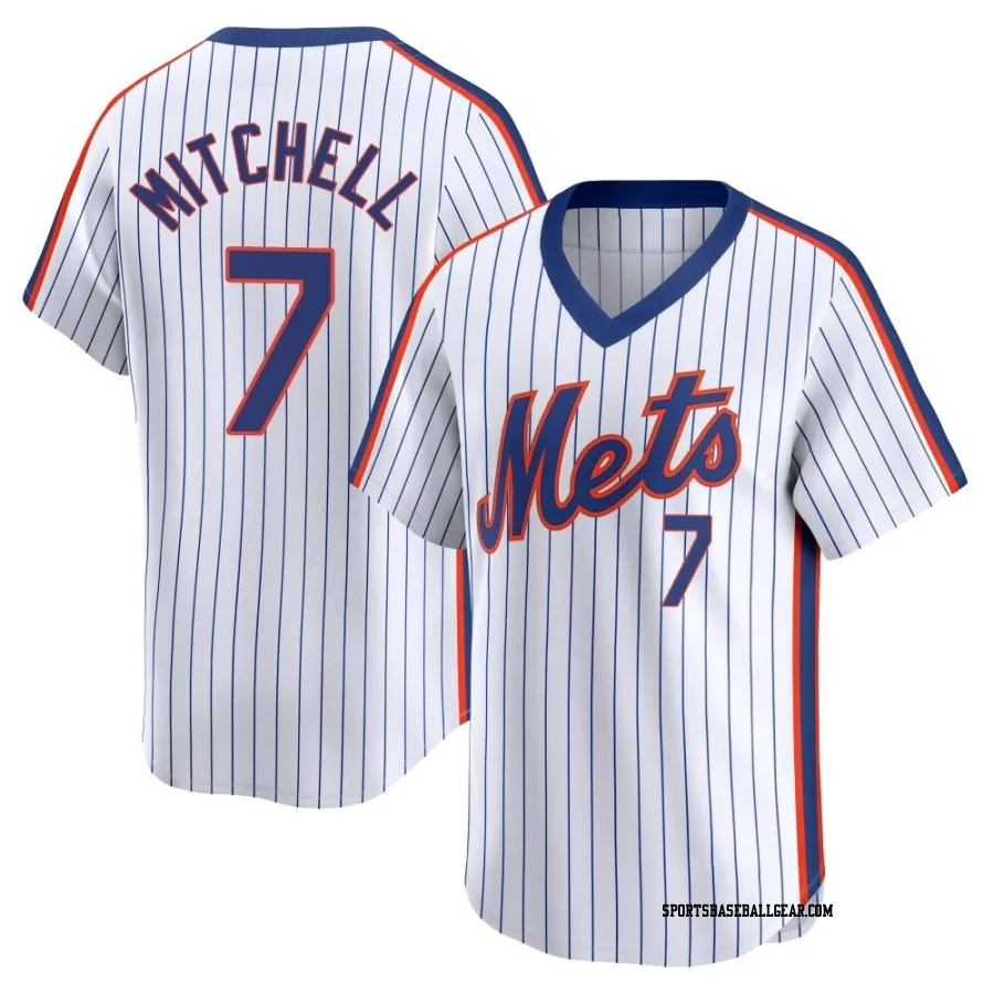 Kevin Mitchell Men's New York Mets White Limited Cooperstown Collection Jersey