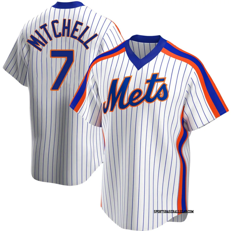 Kevin Mitchell Men's New York Mets White Replica Home Cooperstown Collection Jersey