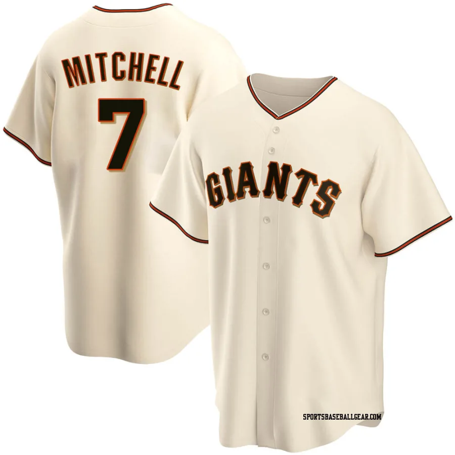 Kevin Mitchell Men's San Francisco Giants Cream Replica Home Jersey