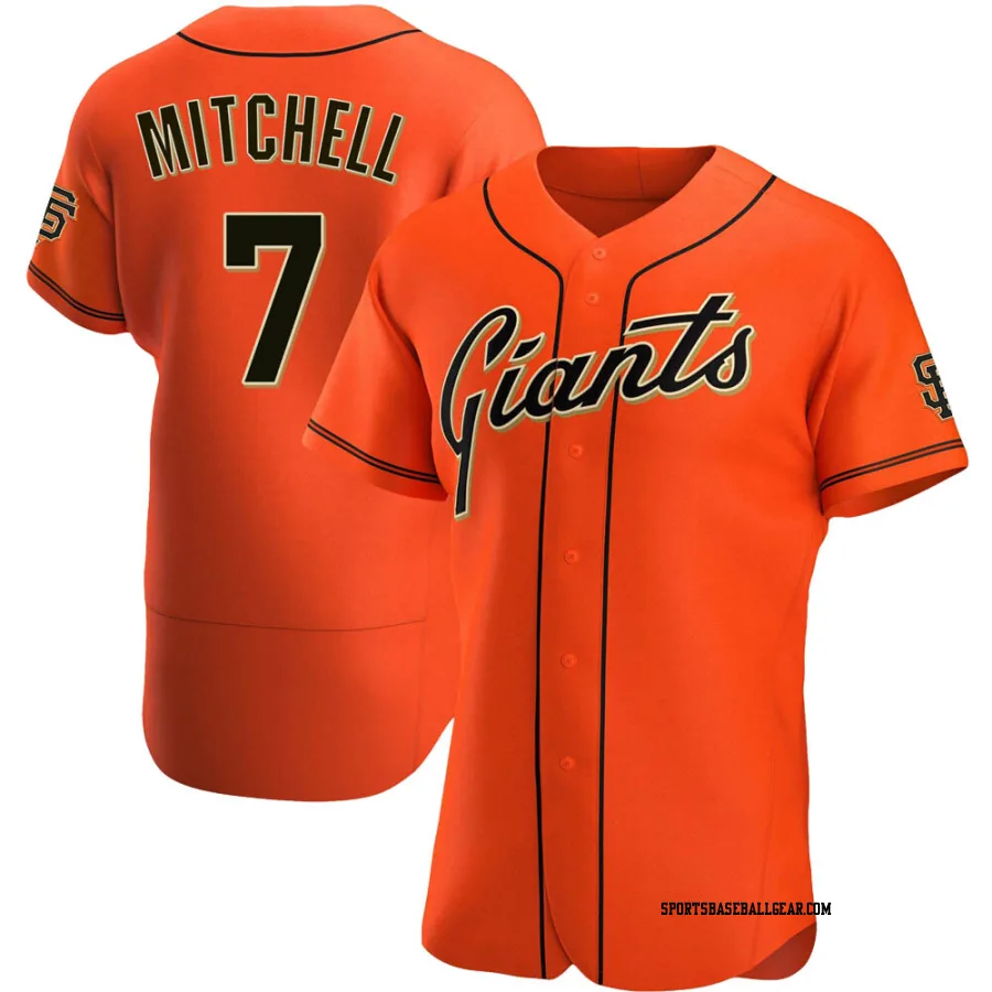 Kevin Mitchell Men's San Francisco Giants Orange Authentic Alternate Jersey