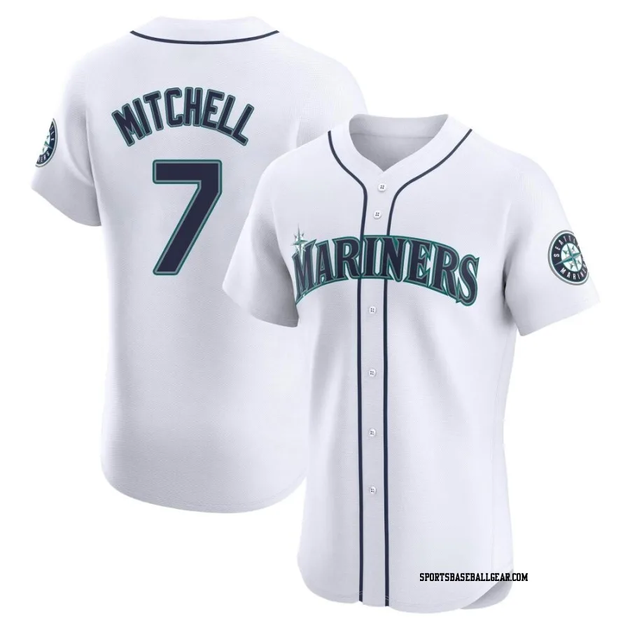 Kevin Mitchell Men's Seattle Mariners White Elite Home Jersey