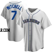 Kevin Mitchell Men's Seattle Mariners White Replica Home Cooperstown Collection Jersey