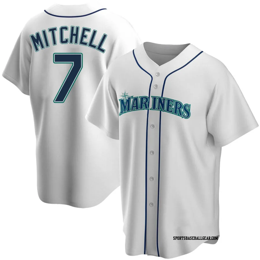 Kevin Mitchell Men's Seattle Mariners White Replica Home Jersey