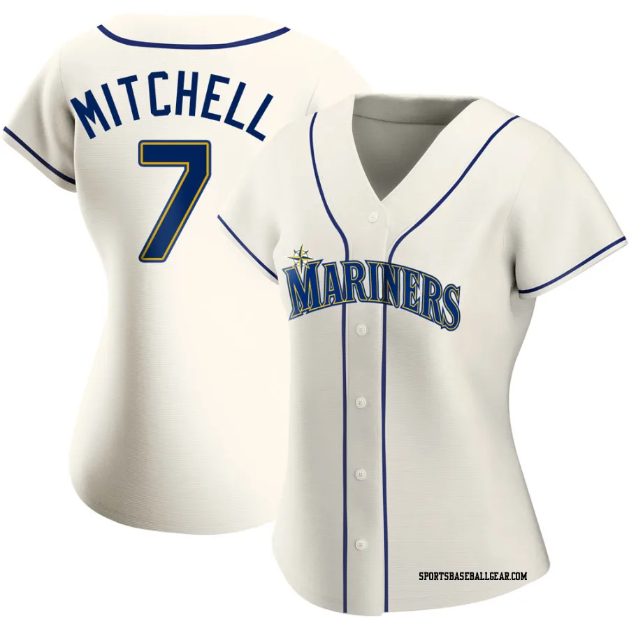 Kevin Mitchell Women's Seattle Mariners Cream Replica Alternate Jersey