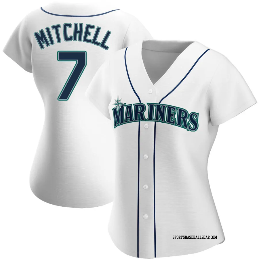 Kevin Mitchell Women's Seattle Mariners White Authentic Home Jersey