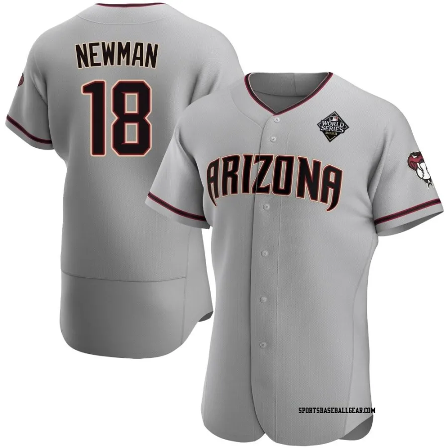 Kevin Newman Men's Arizona Diamondbacks Gray Authentic Road 2023 World Series Jersey