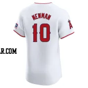 Kevin Newman Men's Los Angeles Angels White Elite Home Patch Jersey