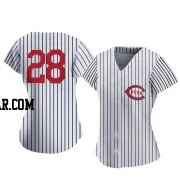 Kevin Newman Women's Cincinnati Reds White Authentic 2022 Field Of Dreams Jersey