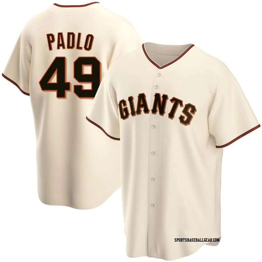 Kevin Padlo Men's San Francisco Giants Cream Replica Home Jersey