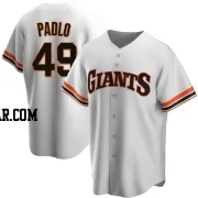 Kevin Padlo Men's San Francisco Giants White Replica Home Cooperstown Collection Jersey