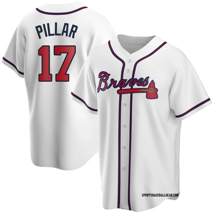 Kevin Pillar Men's Atlanta Braves White Replica Home Jersey