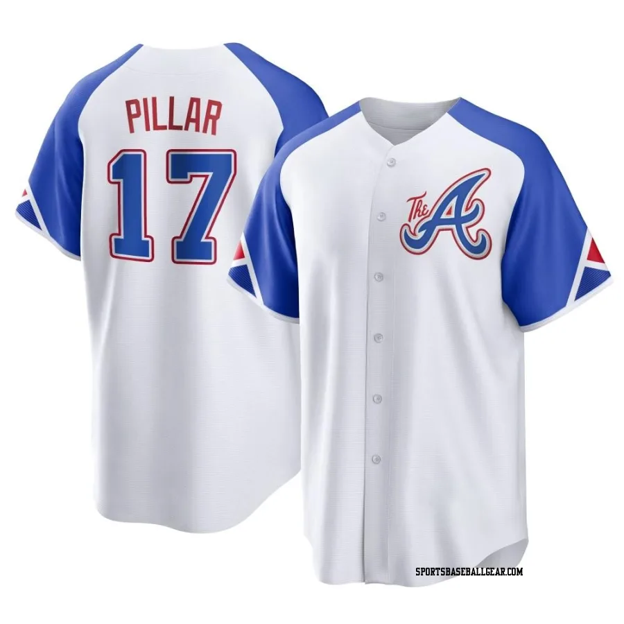 Kevin Pillar Youth Atlanta Braves White Replica 2023 City Connect Jersey