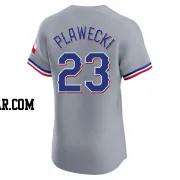 Kevin Plawecki Men's Texas Rangers Gray Elite Road Jersey