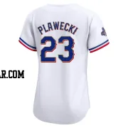 Kevin Plawecki Women's Texas Rangers Gold Limited White 2024 Collection Jersey