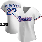 Kevin Plawecki Women's Texas Rangers White Replica Home Jersey