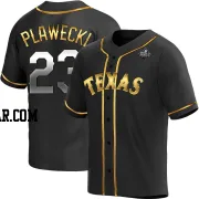 Kevin Plawecki Youth Texas Rangers Black Golden Replica Alternate 2023 World Series Jersey