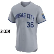 Kevin Seitzer Men's Kansas City Royals Gray Elite Road Jersey