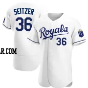 Kevin Seitzer Men's Kansas City Royals White Authentic Home Jersey