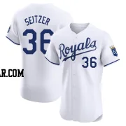 Kevin Seitzer Men's Kansas City Royals White Elite Home Jersey