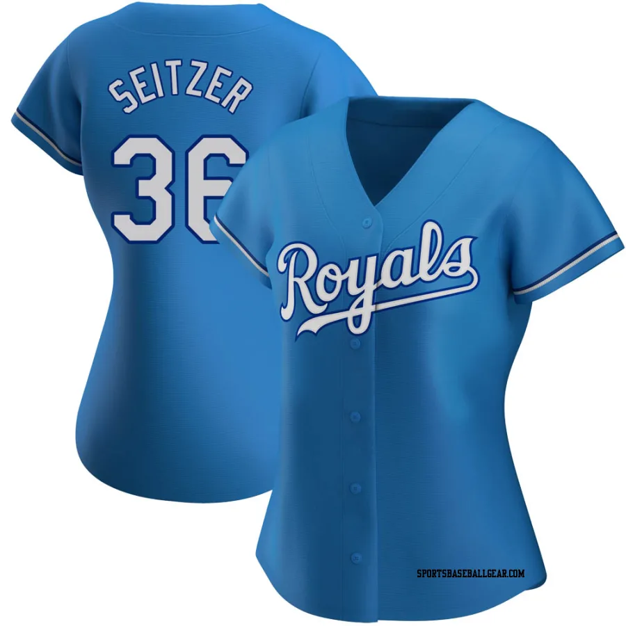 Kevin Seitzer Women's Kansas City Royals Light Blue Authentic Alternate Jersey