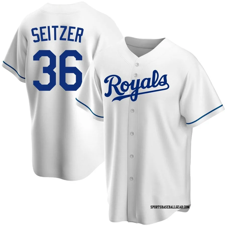 Kevin Seitzer Youth Kansas City Royals White Replica Home Jersey