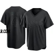 Kevin Smith Men's Oakland Athletics Black Replica Pitch Fashion Jersey