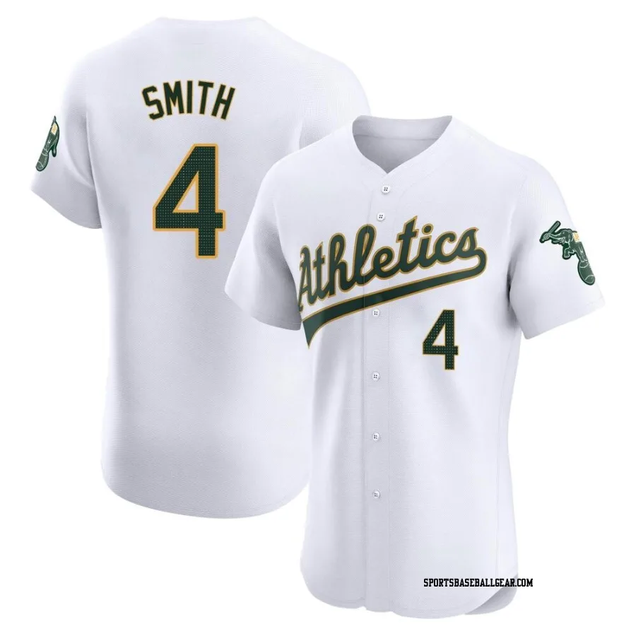 Kevin Smith Men's Oakland Athletics White Elite Home Jersey