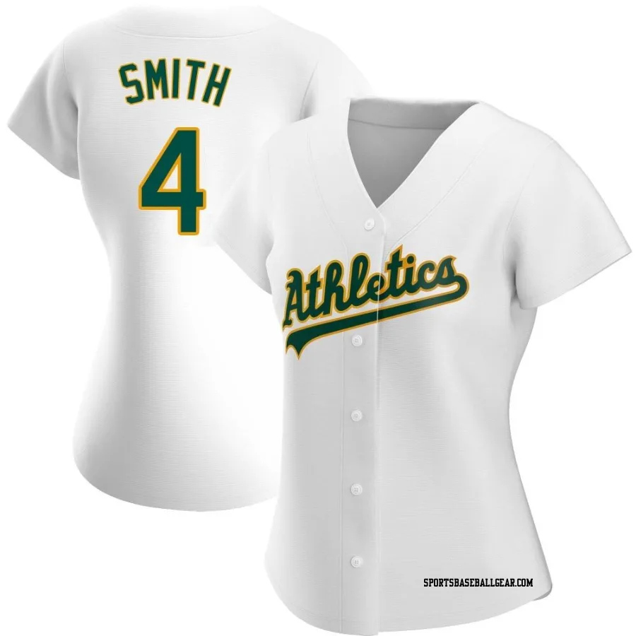 Kevin Smith Women's Oakland Athletics White Authentic Home Jersey