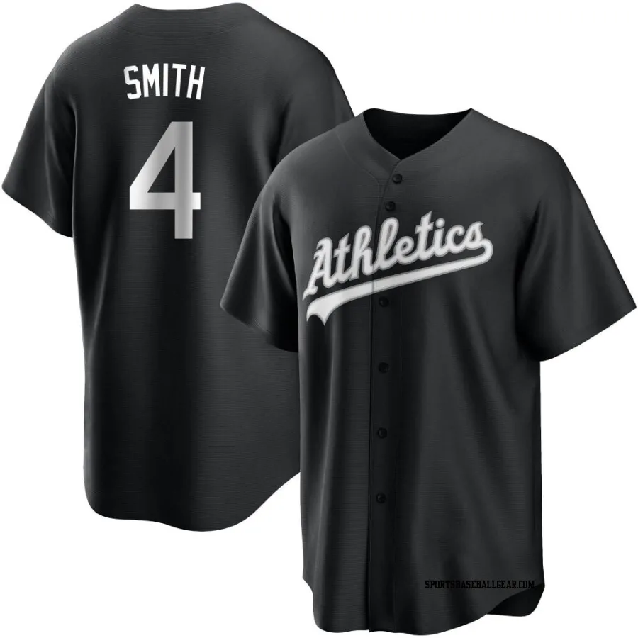 Kevin Smith Youth Oakland Athletics Black/White Replica Jersey