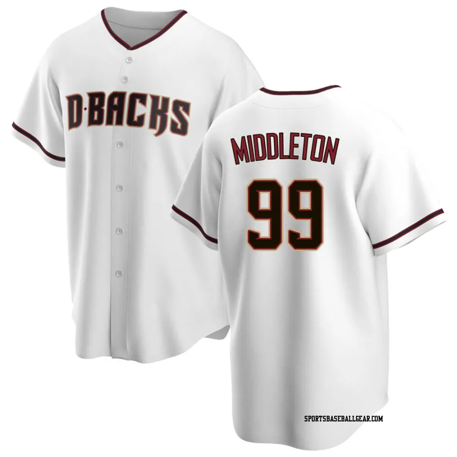 Keynan Middleton Men's Arizona Diamondbacks White Replica Home Jersey