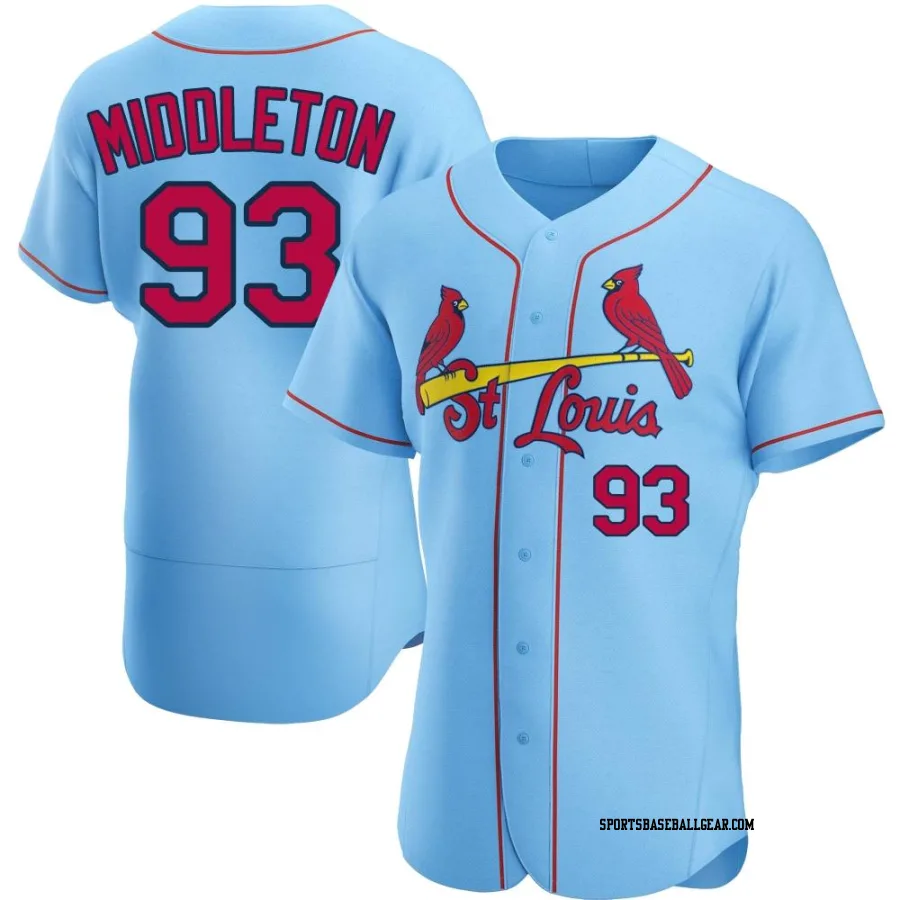 Keynan Middleton Men's St. Louis Cardinals Light Blue Authentic Alternate Jersey