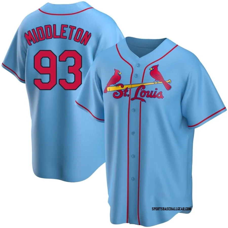 Keynan Middleton Men's St. Louis Cardinals Light Blue Replica Alternate Jersey