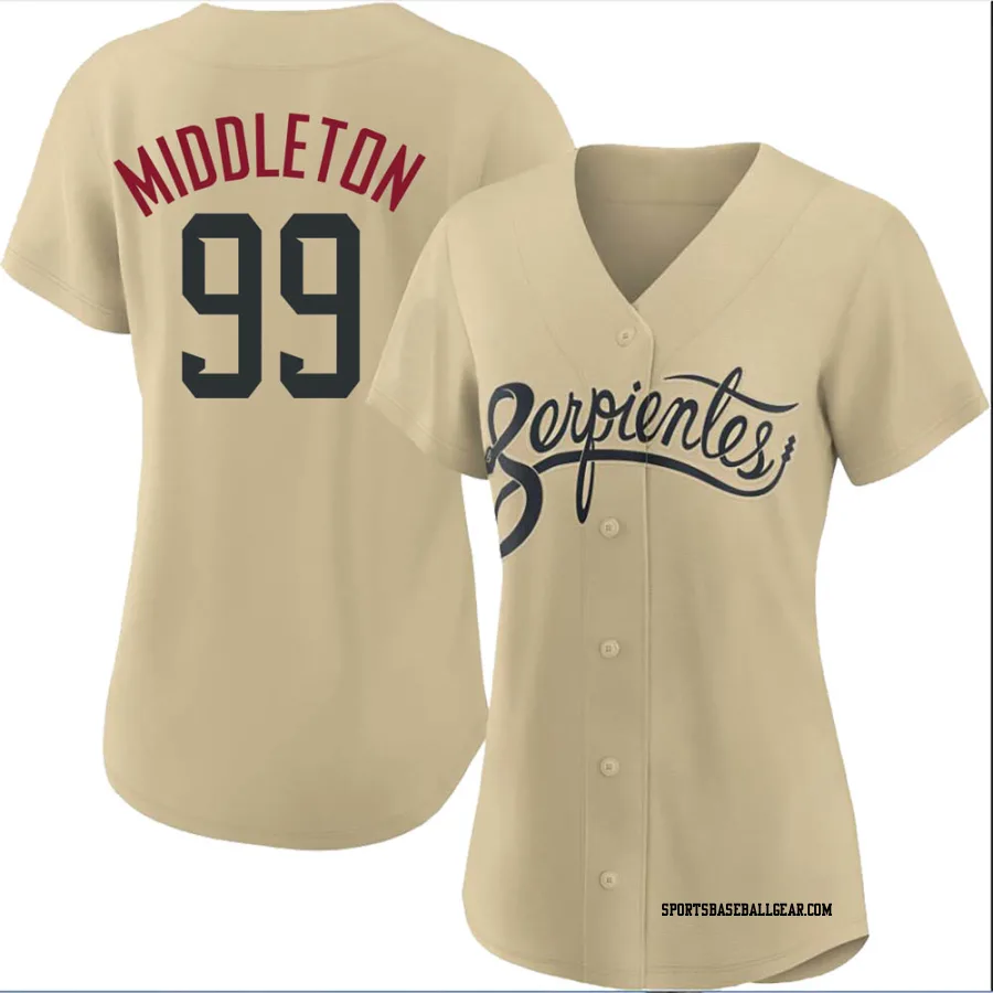 Keynan Middleton Women's Arizona Diamondbacks Gold Authentic 2021 City Connect Cool Base Jersey