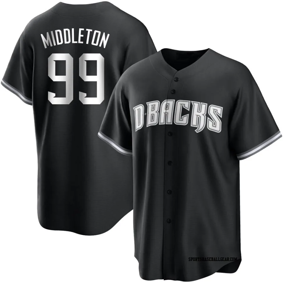 Keynan Middleton Youth Arizona Diamondbacks Black/White Replica Jersey