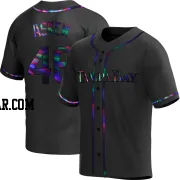 Keyshawn Askew Men's Tampa Bay Rays Black Holographic Replica Alternate Jersey