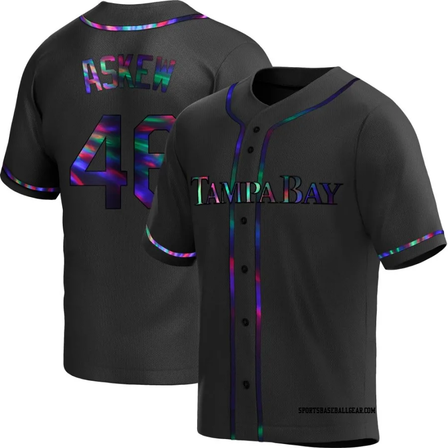 Keyshawn Askew Men's Tampa Bay Rays Black Holographic Replica Alternate Jersey