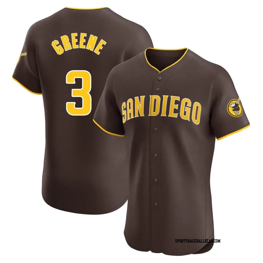 Khalil Greene Men's San Diego Padres Brown Elite Road Vapor Premier Jersey