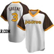 Khalil Greene Men's San Diego Padres White Replica Home Cooperstown Collection Jersey