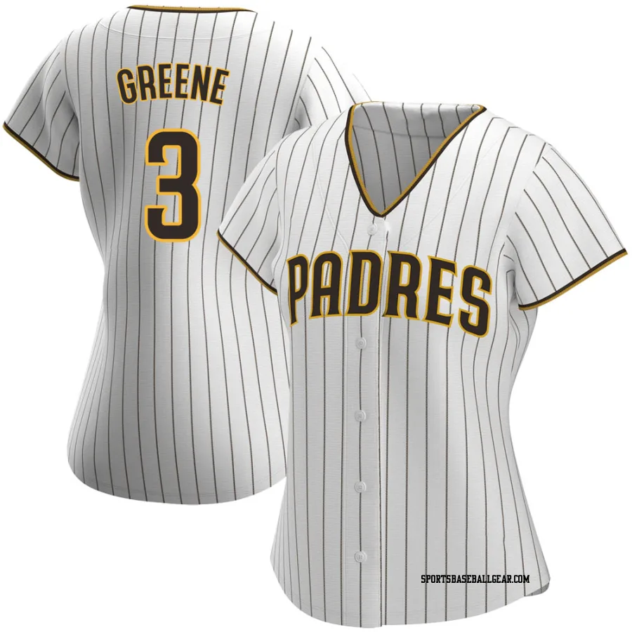 Khalil Greene Women's San Diego Padres White/Brown Replica Home Jersey