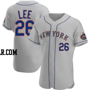 Khalil Lee Men's New York Mets Gray Authentic Road Jersey