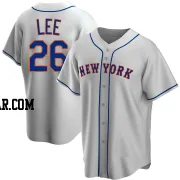 Khalil Lee Men's New York Mets Gray Replica Road Jersey