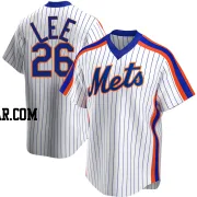 Khalil Lee Men's New York Mets White Replica Home Cooperstown Collection Jersey