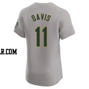 Khris Davis Men's Oakland Athletics Gray Elite Road Jersey