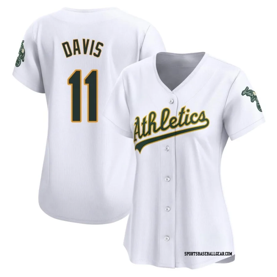 Khris Davis Women's Oakland Athletics White Limited Home Jersey