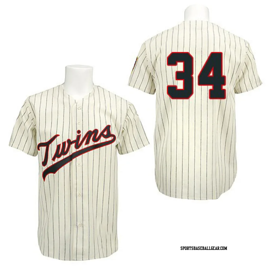 Kirby Puckett Men's Minnesota Twins Cream Authentic 1969 Throwback Jersey