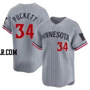 Kirby Puckett Men's Minnesota Twins Gray Limited Road Jersey