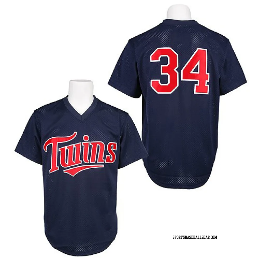 Kirby Puckett Men's Minnesota Twins Navy Blue Authentic 1991 Throwback Jersey