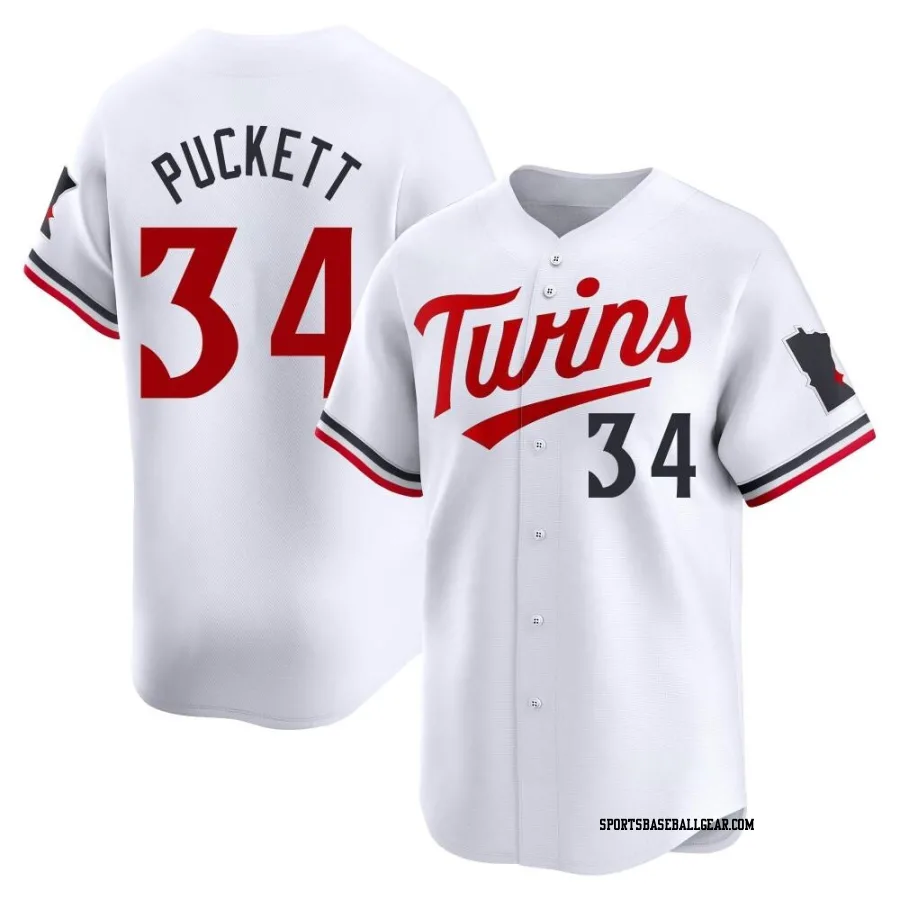 Kirby Puckett Men's Minnesota Twins White Limited Home Jersey