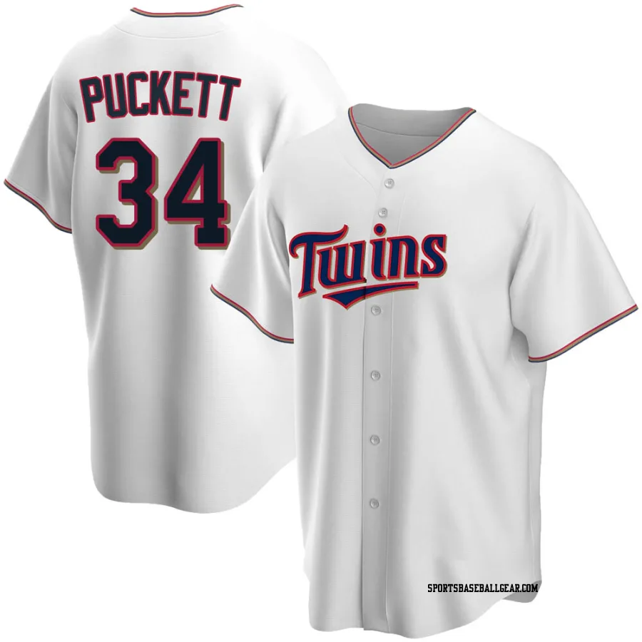 Kirby Puckett Youth Minnesota Twins White Replica Home Jersey