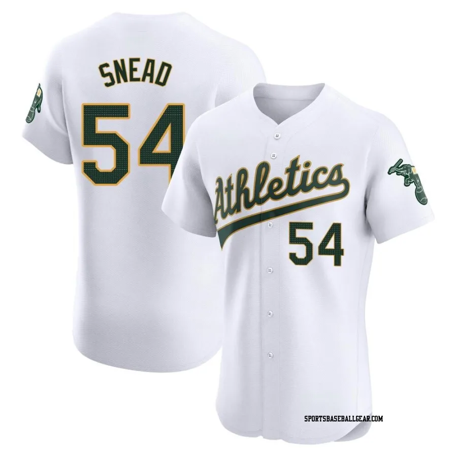 Kirby Snead Men's Oakland Athletics White Elite Home Jersey